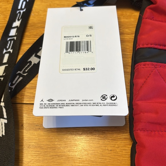 Jordan Quilted Red and Black Backpack - Picture 5 of 5